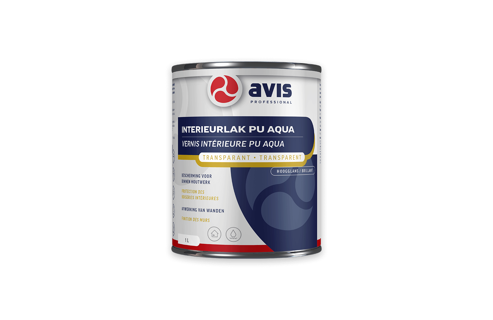 Avis Interieurlak PU Aqua Transparant HG 1000 ml